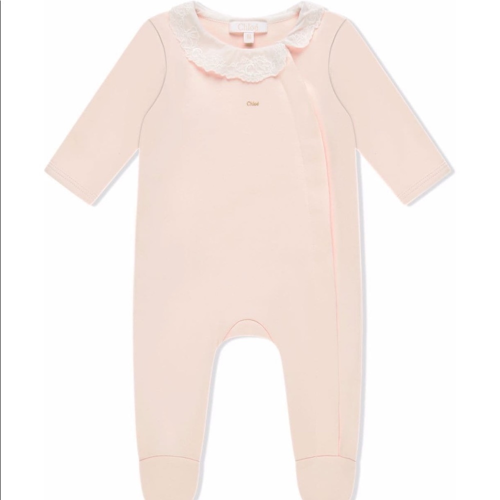 CHLOÉ KIDS
lace-collar pajama bib set